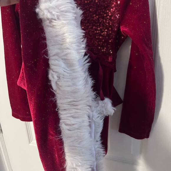 Bonnie Jean 6x red sequins tie back Christmas Holiday Dress - Picture 2 of 4